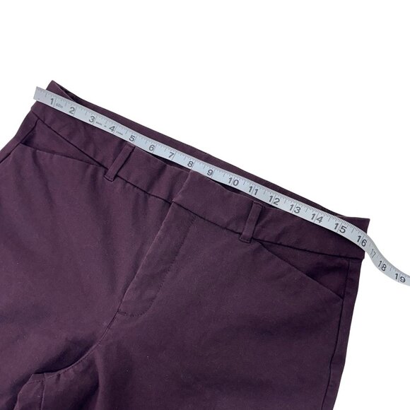Old Navy Womens High Rise Pixie Skinny Pants Size 12 Purple Stretch Cotton Blend - Picture 4 of 9